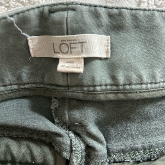 Army Green LOFT Ankle Zip Pocket Pants - Picture 4 of 5